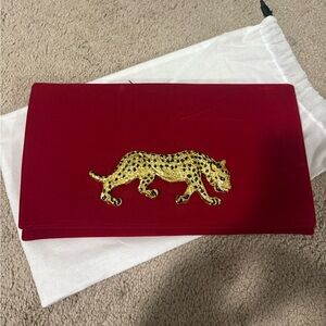 Garland Bags Red Velvet Clutch